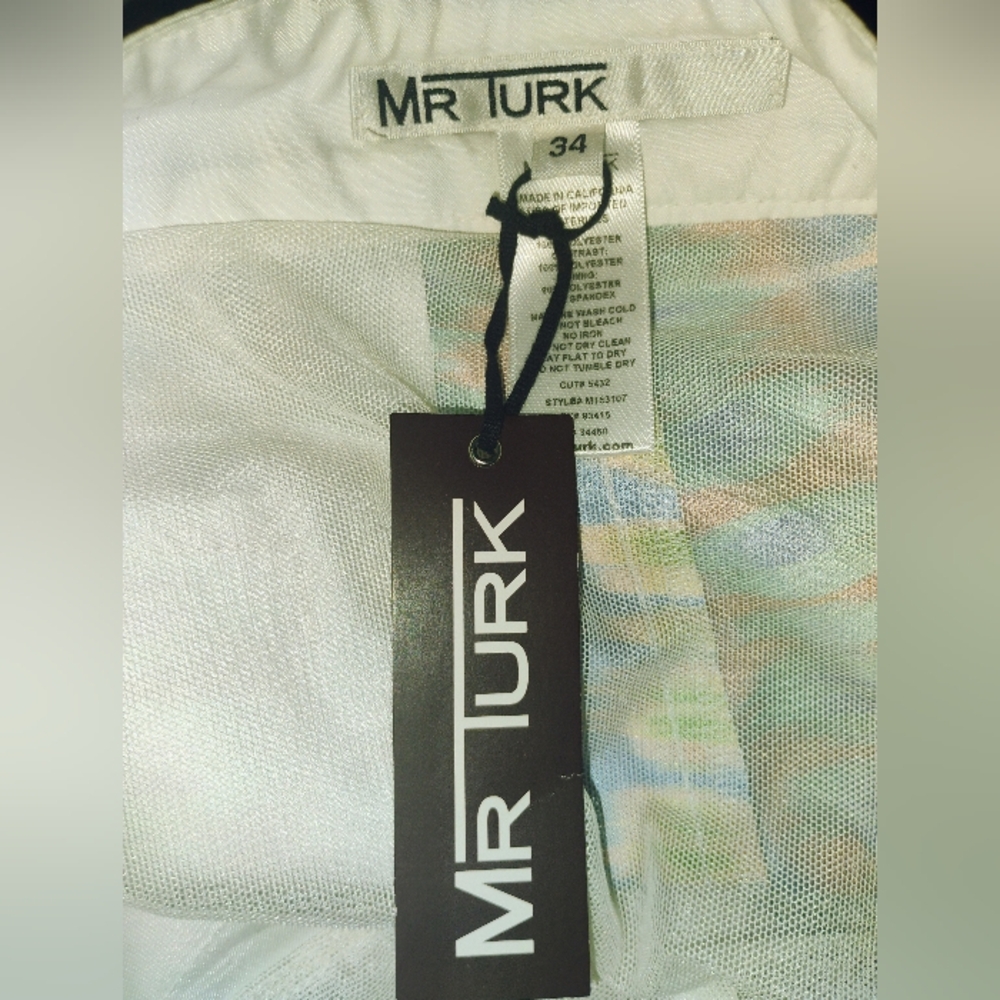 NWT MR. TURK Retro Ikat Multicolor Men's Swim Bathing Trunks Shorts 34 - Picture 7 of 7